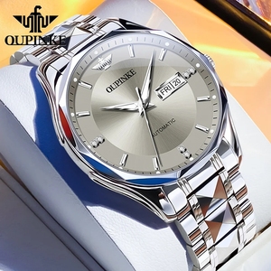 Envío Directo OUPINKE 3295 Reloj para Hombre con Movimiento Automático Importado, Calendario, Semana, Resistente al Agua, Luminoso, Mecánico - Product Image 6