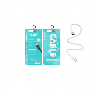 Câble de charge rapide et de transfert de données Type C vers Type C blanc de 1 mètre de longueur, modèle Z-17 - Product Image 2