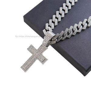 Cross Pendant Fashion Trend Men's <b>Cuban</b> <b>Chain</b> Necklace Jewelry - Product Image 5