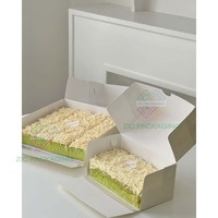 Prezzo di fabbrica su misura scatole di cartone bianco per caffè torta Brownie scatola di imballaggio