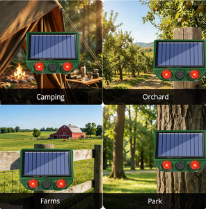 Repellente Solare a Ultrasuoni per Scoiattoli, Cani, Cervi, Lupi, Gatti, Procioni, Falchi, Conigli, Topi, Serpenti e Altri Animali da Giardino - Product Image 3