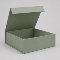 Caja Magnética Verde Salvia Personalizada A5, Caja de Regalo de Papel Rígido Plegable Profunda, Superficie Lisa con Textura Mate, Caja de Lujo