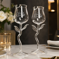 Verre à vin en forme de Rose fleur, 160ml, 1 pièce, faux vin luxueux, cadeau de flûte à champagne, nouveau design