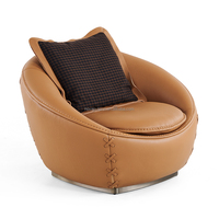 Cuir épais de haute qualité avec un design de mode original, chaise longue de salon plat de luxe minimaliste italien.