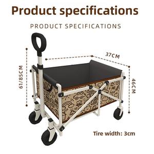 Estructura de contenedor de rollo portátil y duradero, nuevo cochecito de coche plegable <span class=keywords><strong>Camper</strong></span> para niños, uso extendido para compras, campamento de Picnic - Product Image 4