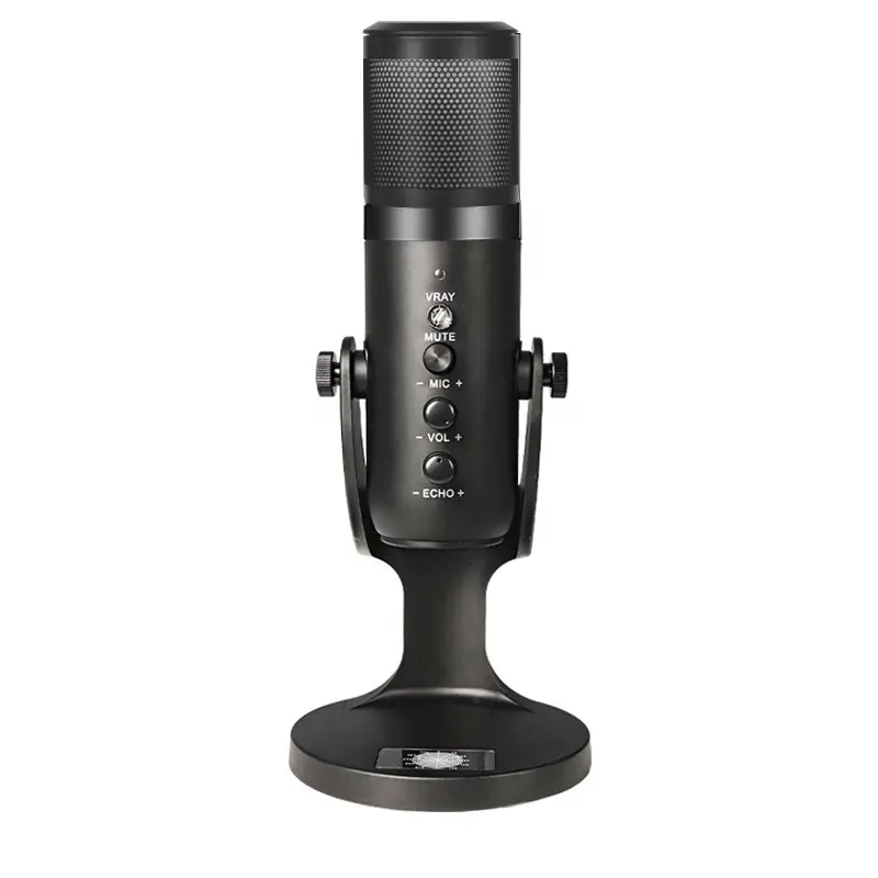 Microfone de estúdio profissional usb, gravação condensadora