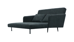 <b>Black</b> Fabric Modern Convertible Loveseat Sleeper <b>Sofa</b> <b>Bed</b> with Pillows for Living Room - Product Image 4