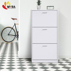 Armadio Portascarpe Organizzatore con Grande Capacità, Scaffalatura per Ingresso, Stile Legno, Mobile Portascarpe in MDF con 3 Ante - Product Image 5