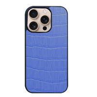 Étui de téléphone portable de conception de mode simple étui de téléphone en cuir PU de crocodile pour iphone 16 Pro