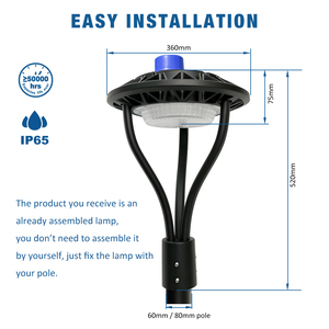 Lampada LED da Esterno per Giardino 60W 100W 150W IP65 ETL ROHS, 5 Anni di Garanzia, Illuminazione Resistente per Sentieri e Aree Pubbliche - Product Image 2