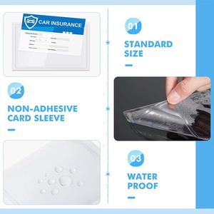 Rõ ràng PVC tự dính Túi xe kinh doanh chủ thẻ hiển thị cửa sổ đậu xe vượt qua chủ đậu xe giấy phép Sticker - Product Image 5