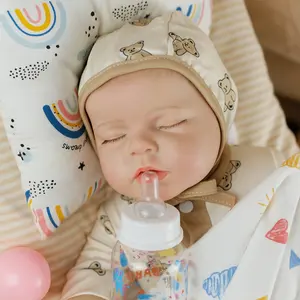 जीवन में जन्मे थोक 20 'रेबोर्न डॉल्स सिलिकॉन वास्तव में नरम शरीर यथार्थवादी पुनर्जन्म बेबी गुड़िया पूर्ण सिलिकॉन के साथ