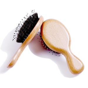 หมูป่าขนแปรงผลิตภัณฑ์นวดหนังศีรษะแบบพกพาธรรมชาติบีชไม้แปรงผม - Product Image 2