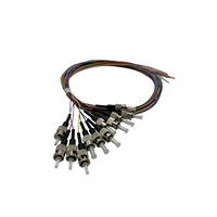 12 Cores Bundles Fiber Pigtails SC UPC/APC Single Mode or Multi-mode LC FC ST 1.2m Pigtail Color Wear-resistant Fiber Tail Fiber