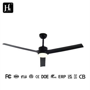 Ventilateur de plafond LED moderne de 52 pouces, moteur DC silencieux, télécommande, 6 vitesses, réversible, pour chambre à coucher, salle à manger, avec 5 pales en fer ABS - Product Image 5