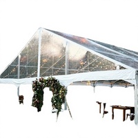 Tente en PVC transparent ignifuge imperméable de haute qualité à une seule couche pour événements de mariage, utilisable en intérieur/extérieur