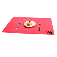 40cm * 60cm * 1mm Tapis de table en silicone créatif pour enfants avec motif de logo pour napperon en silicone de style occidental