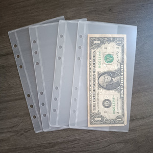 Số lượng lớn Cổ Phiếu đa màu sắc không thấm nước bền Frosted tiền mặt trường hợp nhồi 6 lỗ A6 tiền ví Pocket zipless tiền mặt phong bì - Product Image 2