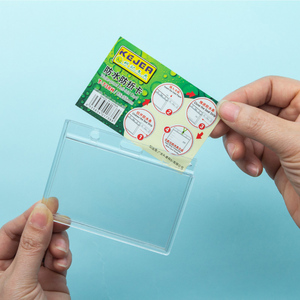 Umweltfreundlicher Kristall-Acryl-Ausweishalter, Starrer Kunststoff-Visitenkartenhalter, Kartenhüllen nach Maß - Product Image 3