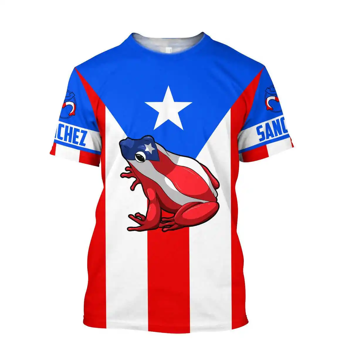 Puerto Rico Coqui Print Men T Shirt Drop Shipping Products 2023 Harajuku Streetwear top OEM all'ingrosso Sport Tee a maniche corte