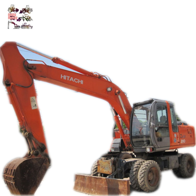 มือสองราคาถูกฮิตาชิ ZX210ล้อ Excavator20ton เกาหลีใต้ล้อขุดในสภาพที่ดีเยี่ยม