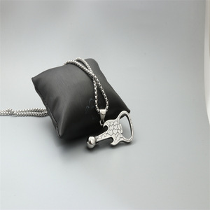 <b>Guitar</b> Skull Pendant Necklace Stainless Steel Unisex Fashion Jewelry Gift - Product Image 4