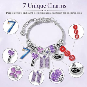 Pulsera unisex al por mayor con dijes, de aleación de zinc chapada en oro, cadena ajustable con diseño de serpiente, joyería colgante de moda Kpop - Product Image 3