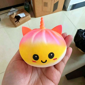 Juguete antiestrés de unicornio y gato colorido y divertido, juguete blandito de dumpling, lote de juguetes blandos, lindo para niños y adultos - Product Image 3