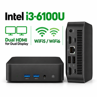 ODM Core I3 6100U 8/16GB 256/512GB 4K Dual HD-MI Display Tipe C Win10/11 Mini PC Gaming Komputer Desktop Mikro untuk Pekerjaan Kantor