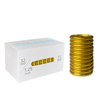Anneaux de reliure RINGNOTE en aluminium de 32 mm (1,25 pouce) avec trous champignon pour agenda et journal - Lot de 11