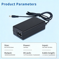 Adaptateur secteur de type prise de bureau C8 C14, prise US EU UK AU, sortie simple 36V, adaptateur d'alimentation CC pour caméra de sécurité CCTV, 36W 1A