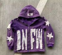Sweat à capuche homme personnalisé Salati Hoddies fabricant de vêtements Épais surdimensionné Écusson de broderie Zip up Stone Acid Wash Vestes à capuche
