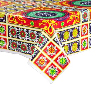 Hot Selling Floral Designs PE PEVA waterproof tablecloth