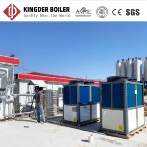Caldera de Biomasa DZL con Bajo Consumo de Ceniza, Bomba de Calor de Aire Kingder, Unidad Exterior Totalmente Cerrada e Impermeable, Sin Cortocircuitos - Product Image 4