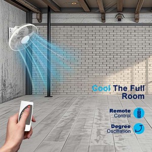 16 inch có thể sạc lại tường Fan runtime 40hrs Type-C phí BLDC động cơ với 5 tốc độ im lặng dao động xách tay cho home & văn phòng - Product Image 6