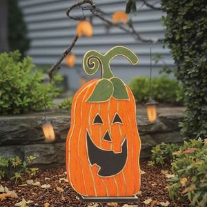 Décorations de jardin en forme de citrouille en bois pour Halloween, décorations de citrouille amusantes - Product Image 4