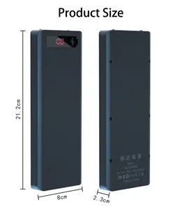 Fabrika düşük maliyetli DIY 18650 taşınabilir güç kaynağı kılıfı (pil olmadan) taşınabilir çıkarılabilir harici pil şarj cihazı ile LCD ekran