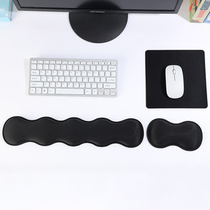 Customizable Soft Foam Rubber Base Ergonomic Keyboard and <b>Mouse</b> Wrist Rest Set for Office Typing Gaming - Product Image 4