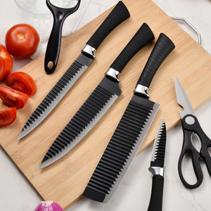 Ergonomic 6-Piece Stainless Steel Cutting Knife <b>Set</b> Non-Stick Coating Home Kitchen Gift Presented in <b>Coloured</b> Gift Box - Product Image 3