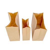 Sac en papier kraft blanc écologique de qualité alimentaire matériau recyclé dégradable logo personnalisé expositions supermarchés promotions