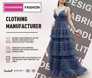 Servizio di Produzione <span class=keywords><strong>e</strong></span> Taglio su Misura per Abbigliamento con Design Personalizzato, Azienda di Produzione di Abiti Lunghi in Raso con Collo all'Americana per Donne - Product Image 6