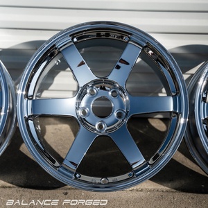 Jantes de course Ultra Saga SL Blast Chrome TE37, roues forgées T6061 5x112 5x114.3 5x120 18 19 20 pour BMW M4 <span class=keywords><strong>Toyota</strong></span> OEM - Product Image 2