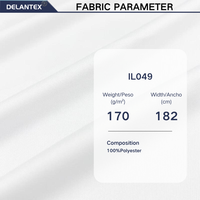 Delantex China Textilhersteller 100% Polyester Stoffe Weißer Jersey Anti-Gelb Interlock-Gewebe für T-Shirts