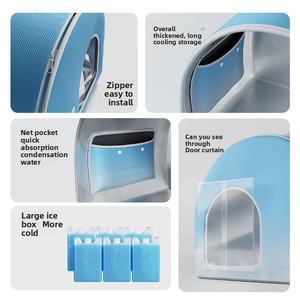 Casa Iglú para Mascotas de Tela Oxford Ecológica, Fresca para Verano, con Patrón Sólido, Transpirable, con Aire Acondicionado para Perros, en Caja - Product Image 6