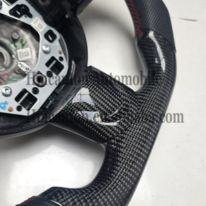 พวงมาลัยคาร์บอนไฟเบอร์ลายฉลุหนังแท้ ดีไซน์เฉพาะ M Performance สำหรับ BMW Mini Cooper S R56 R61 - Product Image 4