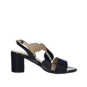 5018 blu da donna alla moda con cinturino alla caviglia sandali con chiusura a punta a punta con fondo aperto in pizzo estate - Product Image 4