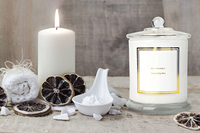 Bougies de massage en cire de soja parfumées à la main, bougies en cristal d'aromathérapie de marque privée