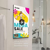 Écran LCD commercial mural 700 nits, moniteur mince sans cadre, écran publicitaire multifonction Android, IP65, SDK numérique
