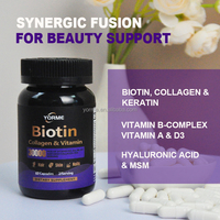 Capsules végétaliennes en vrac Factory RTS Support Healthy Hair Skin & Nails Pilules Supplément Biotine Collagène Capsules