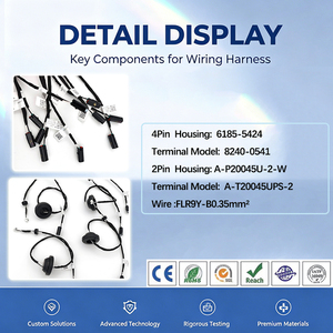 定制后部标志灯线束 FLR9Y-B0.35mm²，带外壳 6185-5424，端子 8240-0541，用于汽车外部照明总成 - Product Image 2